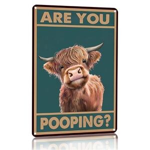 Funny Cow Wall Art Sign